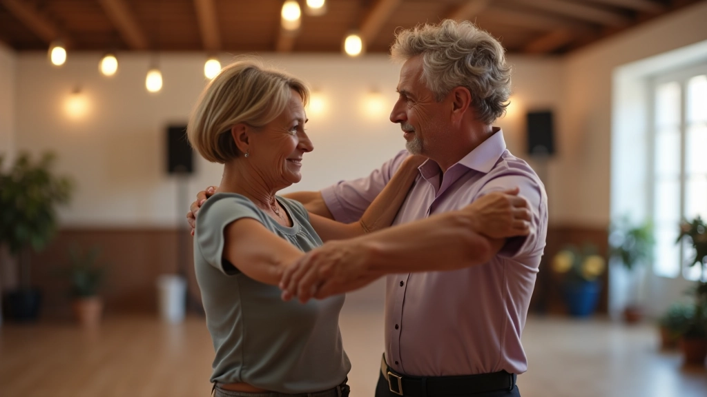 Bachata instruction showing proper frame and posture between dance partners in a bright studio setting